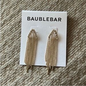NEW BaubleBar Light Gold Chain Earrings